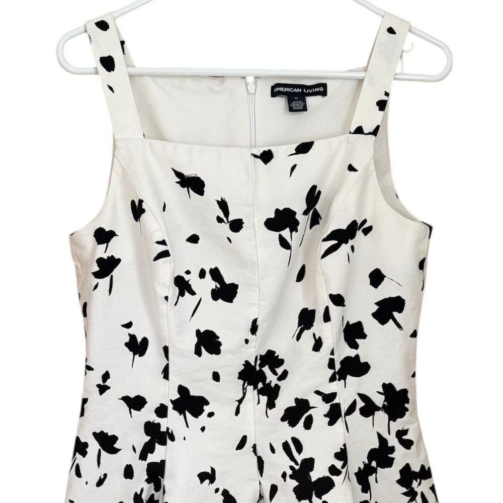 American Living Floral Fit & Flare Dress‎ Size 12 Square Neck Sleeveless Easter - Picture 4 of 9
